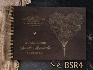 Album z grawerem bejcowany BSR4