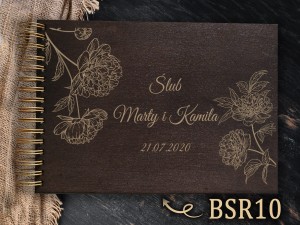 Album z grawerem bejcowany BSR10