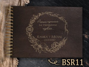 Album z grawerem bejcowany BSR11