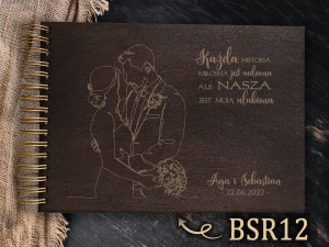 Album z grawerem bejcowany BSR12