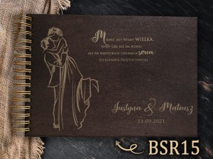 Album z grawerem bejcowany BSR15