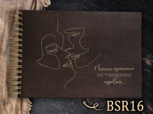 Album z grawerem bejcowany BSR16