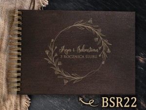 Album z grawerem bejcowany BSR22