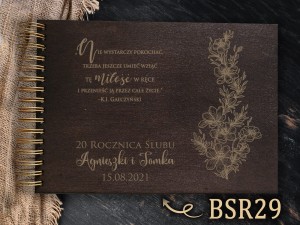 Album z grawerem bejcowany BSR29