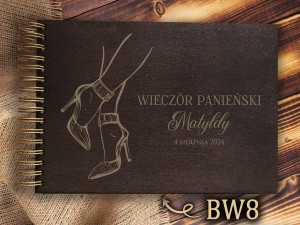 Album z grawerem bejcowany BW8