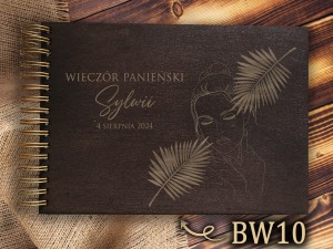 Album z grawerem bejcowany BW10