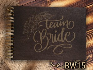 Album z grawerem bejcowany BW15