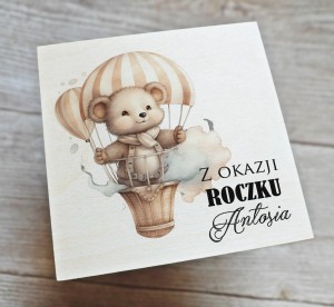 Drewniane  pudełeczko na Roczek - wzór 1