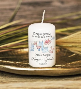 Świeca- podziękowanie dla Gości - CHRZEST - nr 36
