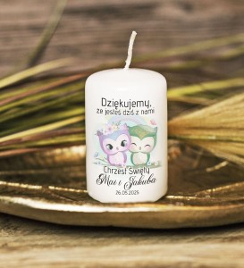 Świeca- podziękowanie dla Gości - CHRZEST - nr 38