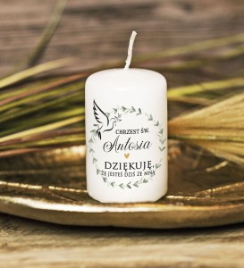 Świeca- podziękowanie dla Gości - CHRZEST - nr 72