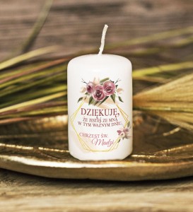 Świeca- podziękowanie dla Gości - CHRZEST - nr 74