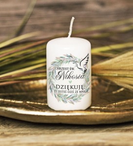 Świeca- podziękowanie dla Gości - CHRZEST - nr 75