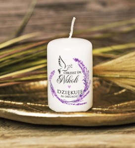 Świeca- podziękowanie dla Gości - CHRZEST - nr 76