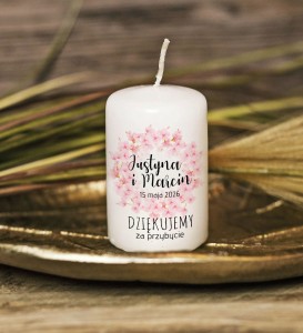 Świeca- podziękowanie dla Gości - ŚLUB- nr 12