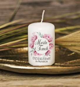 Świeca- podziękowanie dla Gości - ŚLUB- nr 25