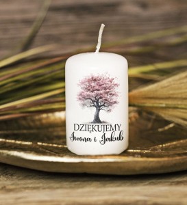 Świeca- podziękowanie dla Gości - ŚLUB- nr 42
