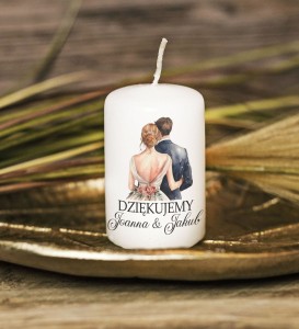 Świeca- podziękowanie dla Gości - ŚLUB- nr 43
