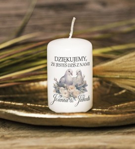 Świeca- podziękowanie dla Gości - ŚLUB- nr 47