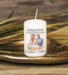 Świeca- podziękowanie dla Gości - ŚLUB- nr 48