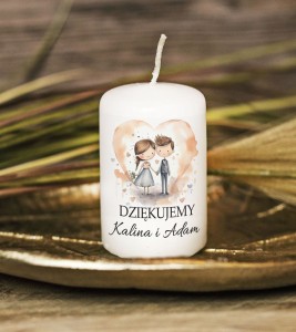 Świeca- podziękowanie dla Gości - ŚLUB- nr 65