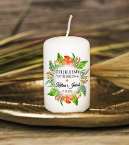 Świeca- podziękowanie dla Gości - ŚLUB- nr 70