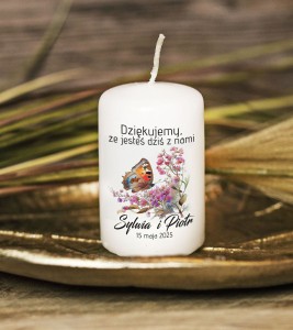 Świeca- podziękowanie dla Gości - ŚLUB- nr 81