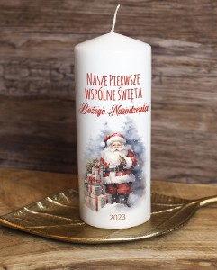 Świeca świąteczna na Boże Narodzenie - wzór 28