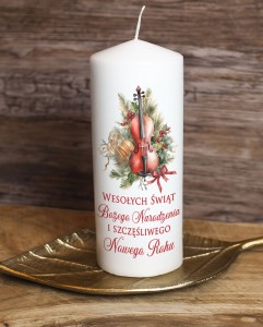 Świeca świąteczna na Boże Narodzenie - wzór 34