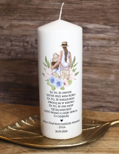 Świeca na Dzień Matki - wzór 1
