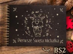Album z grawerem bejcowany BS2