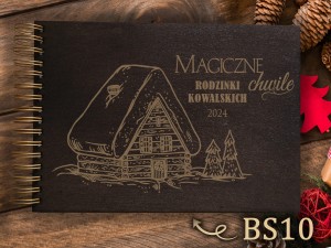 Album z grawerem bejcowany BS10
