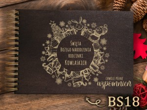 Album z grawerem bejcowany BS18
