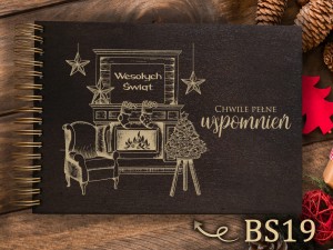 Album z grawerem bejcowany BS19