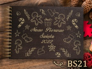 Album z grawerem bejcowany BS21