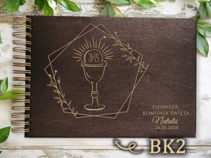 Album z grawerem bejcowany BK2
