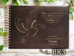 Album z grawerem bejcowany BK3