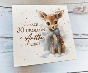 Drewniane pudełko z życzeniami -WZÓR 2