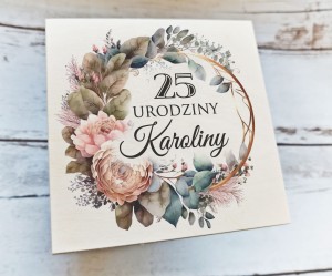 Drewniane pudełko z życzeniami -WZÓR 7