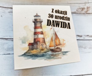 Drewniane pudełko z życzeniami -WZÓR 20