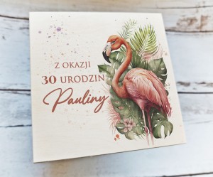 Drewniane pudełko z życzeniami -WZÓR 21