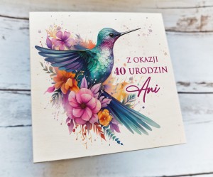 Drewniane pudełko z życzeniami -WZÓR 23