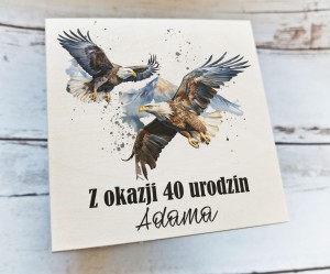 Drewniane pudełko z życzeniami -WZÓR 24
