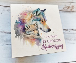 Drewniane pudełko z życzeniami -WZÓR 32