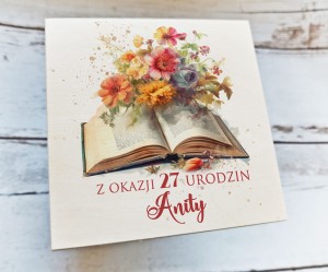 Drewniane pudełko z życzeniami -WZÓR 40