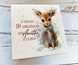 Drewniana pamiątka z życzeniami - WZÓR 2