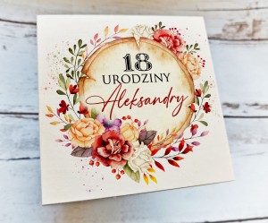 Drewniana pamiątka z życzeniami - WZÓR 5