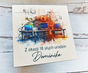 Drewniana pamiątka z życzeniami - WZÓR 8