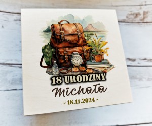 Drewniana pamiątka z życzeniami - WZÓR 15