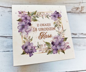 Drewniana pamiątka z życzeniami - WZÓR 16